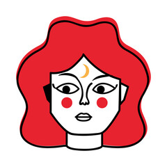 woman face hairred