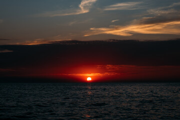 Naklejka premium カンボジアの夕焼け