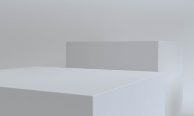 Geometric shape scene minimal style , 3d rendering.