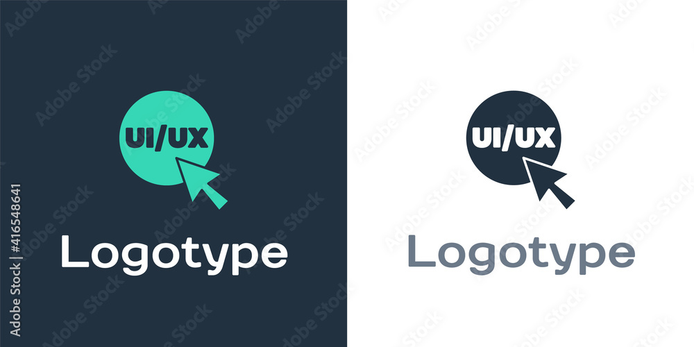 Poster logotype ui or ux design icon isolated on white background. logo design template element. vector.