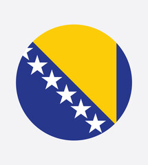 National Bosnia and Herzegovina flag, official colors and proportion correctly. National Bosnia and Herzegovina flag. Vector illustration. EPS10. Bosnia and Herzegovina flag vector icon