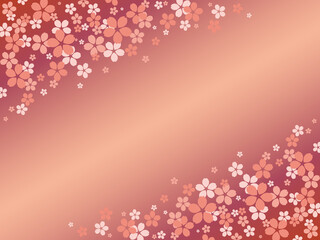 桜背景（赤）