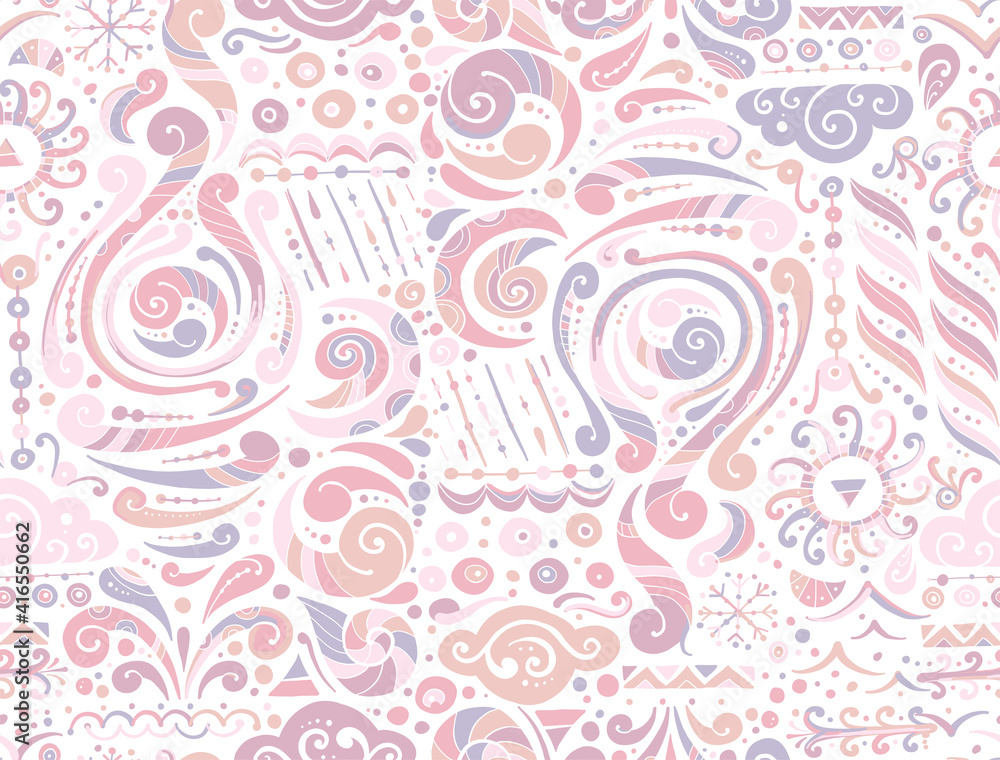 Poster four elements concept. air design background. seamless pattern print