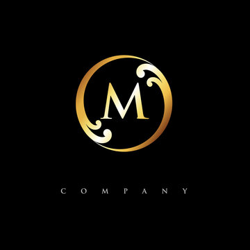 initial M logo design vector