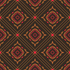 Vector ornamental seamless pattern. Background and wallpaper in ethnic style. Vector illustration can be used for backgrounds, motifs, textile, wallpapers, fabrics, gift wrapping, templates.	