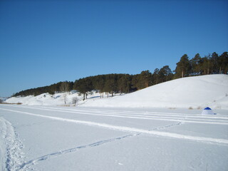 Fototapeta na wymiar ski resort in winter