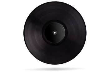 Black Vinyl Record Lp Album Disc -  Isolated Long Play Disk.