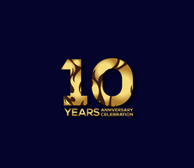 10 Year Anniversary Day background Concept