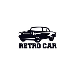 Retro simple and minimalist car logo design