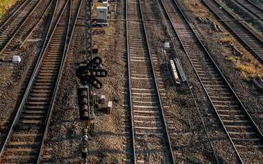 Fototapeta na wymiar Empty Railway tracks