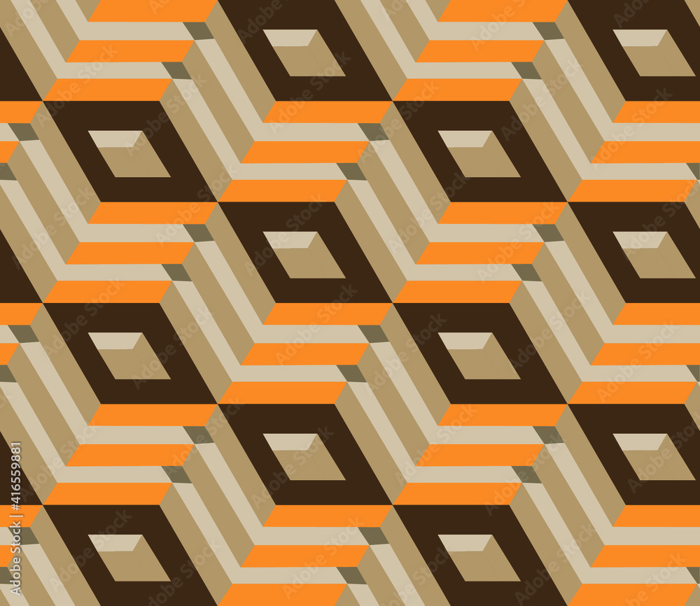 Poster spring seamless geometric pattern with the image of engineering structures, stairs, steps. vector de