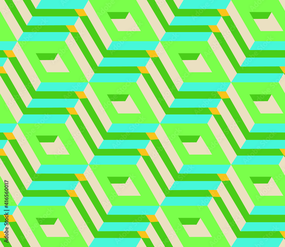 Poster spring seamless geometric pattern with the image of engineering structures, stairs, steps. vector de