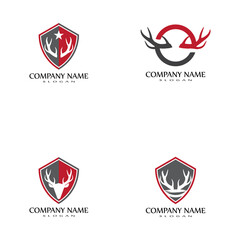 Deer Logo Template vector icon illustration design