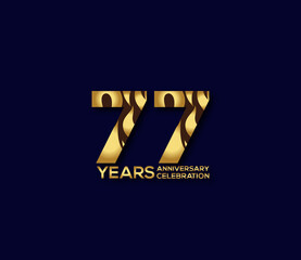 77 Year Anniversary Day background Concept