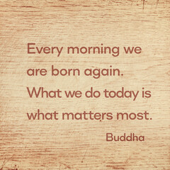 Obraz premium matters most Buddha wood