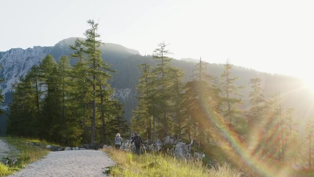 Adventure date at Peca mount Austria Slovenia woods