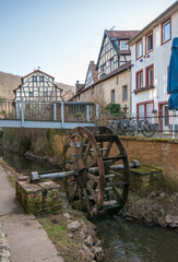 Fototapeta premium meisenheim am glan, mühlrad in der altstadt