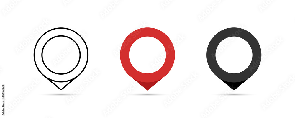 Wall mural location pin vector icon. map pin. vector illustration