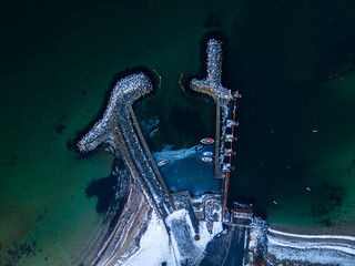 view of the frozen port 
