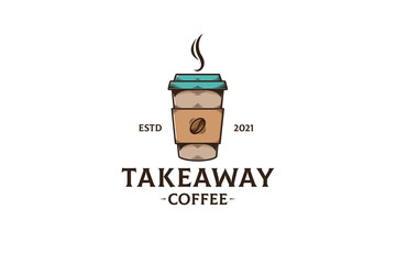 Take Away Coffee Logo Template