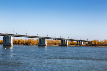 Bridge over the Ob river. Barnaul