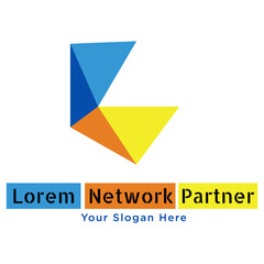 Simple and futuristic polygonal design logo for your company.