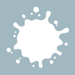 vector illustration of a splash of water. Splash and blot design, shape creative illustration. white milk splash and blot. milk drop.