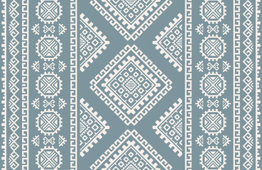 Carpet bathmat and Rug Boho Style ethnic design pattern with distressed texture and effect
