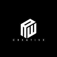 AW Letter Initial Logo Design Template Vector Illustration