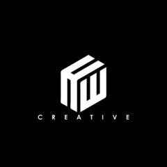 HW Letter Initial Logo Design Template Vector Illustration