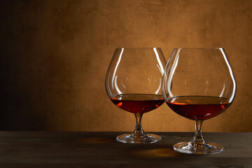  Two glass of Cognac Or Brandy