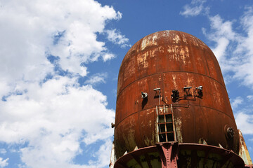 Industriedenkmal Zellstoffkocher in Steyrermühl, Salzkammergut, Oberösterreich, Österreich,...