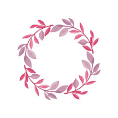 Watercolor hand drawn vector wreath