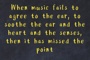 Chalk wise inscription on black chalkboard © iushakovsky