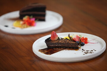 cake with chocolate