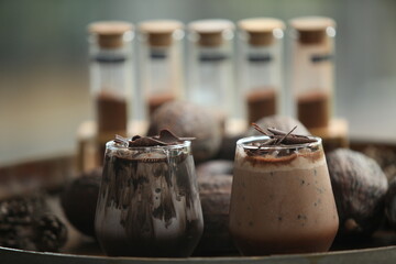 chocolate with whipped cream