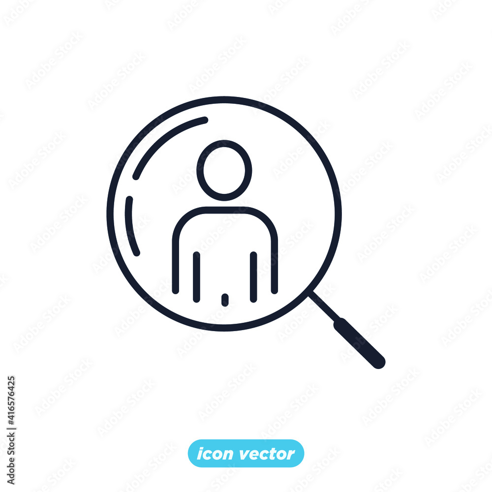 Poster seo audience targeting icon. search engine optimization symbol template for graphic and web design c