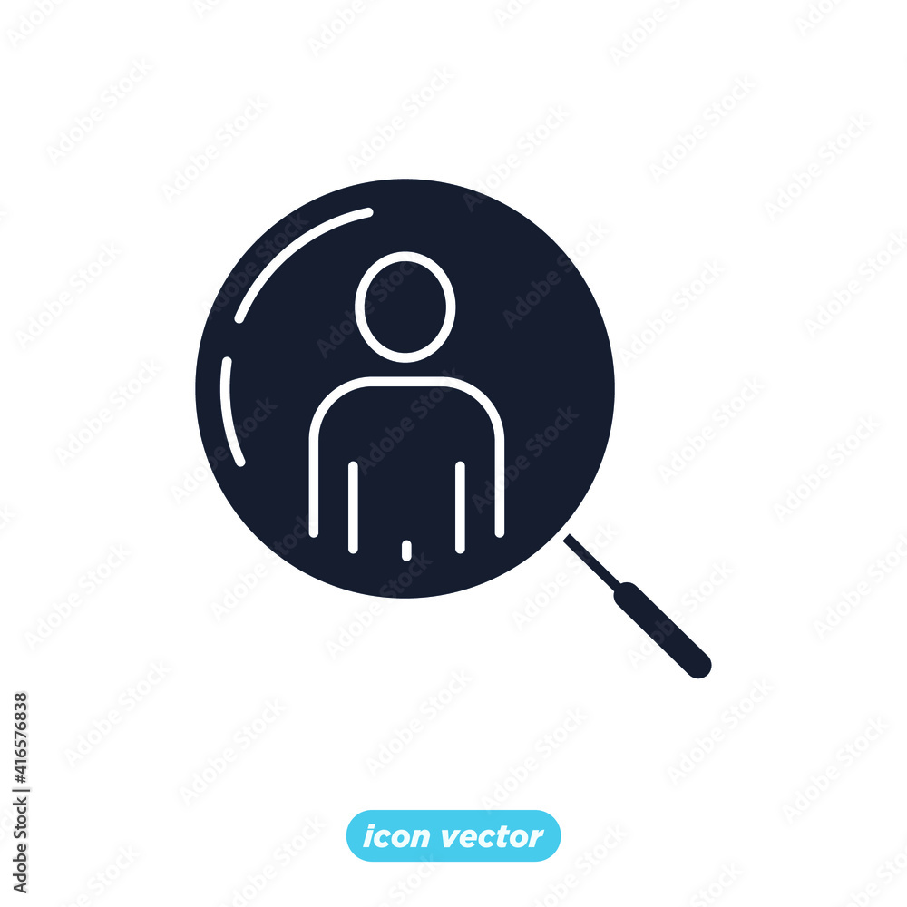 Poster seo audience targeting icon. search engine optimization symbol template for graphic and web design c