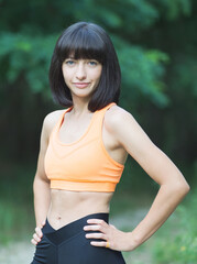 Fototapeta premium Portrait of a Sporty Young Woman