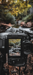 camera with a river 