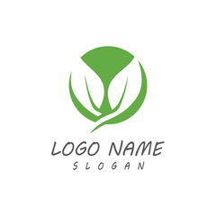 Leaf icon Vector Illustration design Logo template