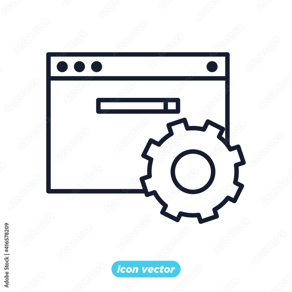 Aufkleber seo website optimization icon. search engine optimization symbol template for graphic and web design