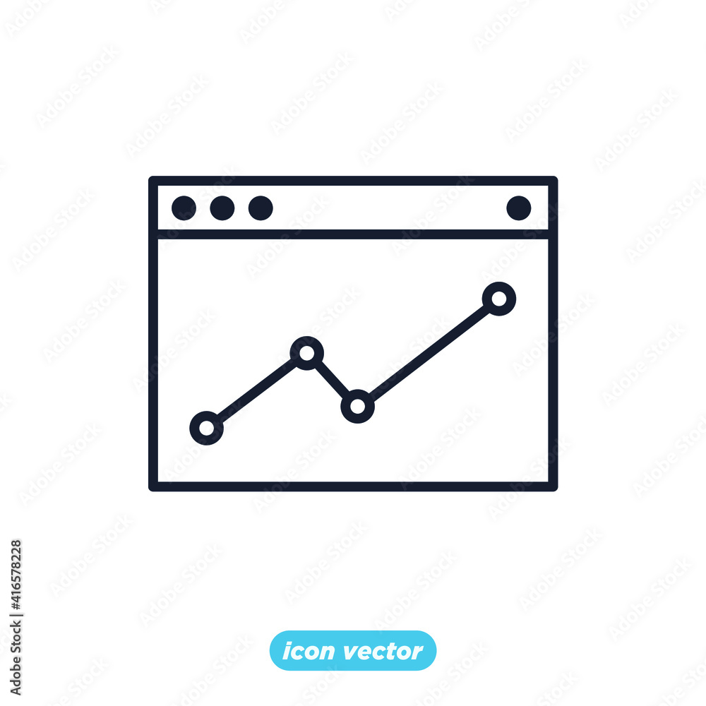 Poster seo web marketing analytics icon. search engine optimization symbol template for graphic and web des