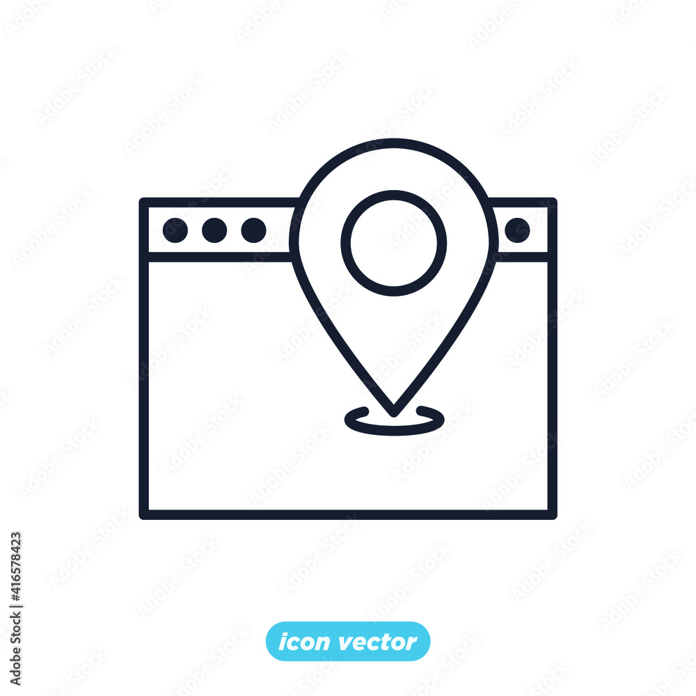 Aufkleber local seo icon. search engine optimization symbol template for graphic and web design collection log