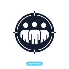 SEO audience targeting icon. Search Engine Optimization symbol template for graphic and web design collection logo vector illustration