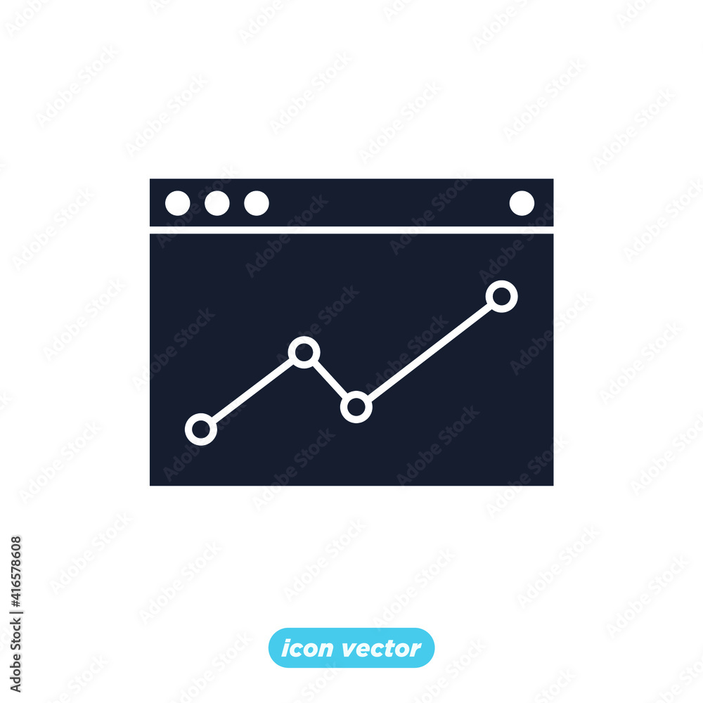 Poster seo web marketing analytics icon. search engine optimization symbol template for graphic and web des