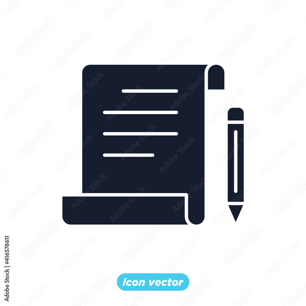 Poster seo copywriting icon. search engine optimization symbol template for graphic and web design collecti