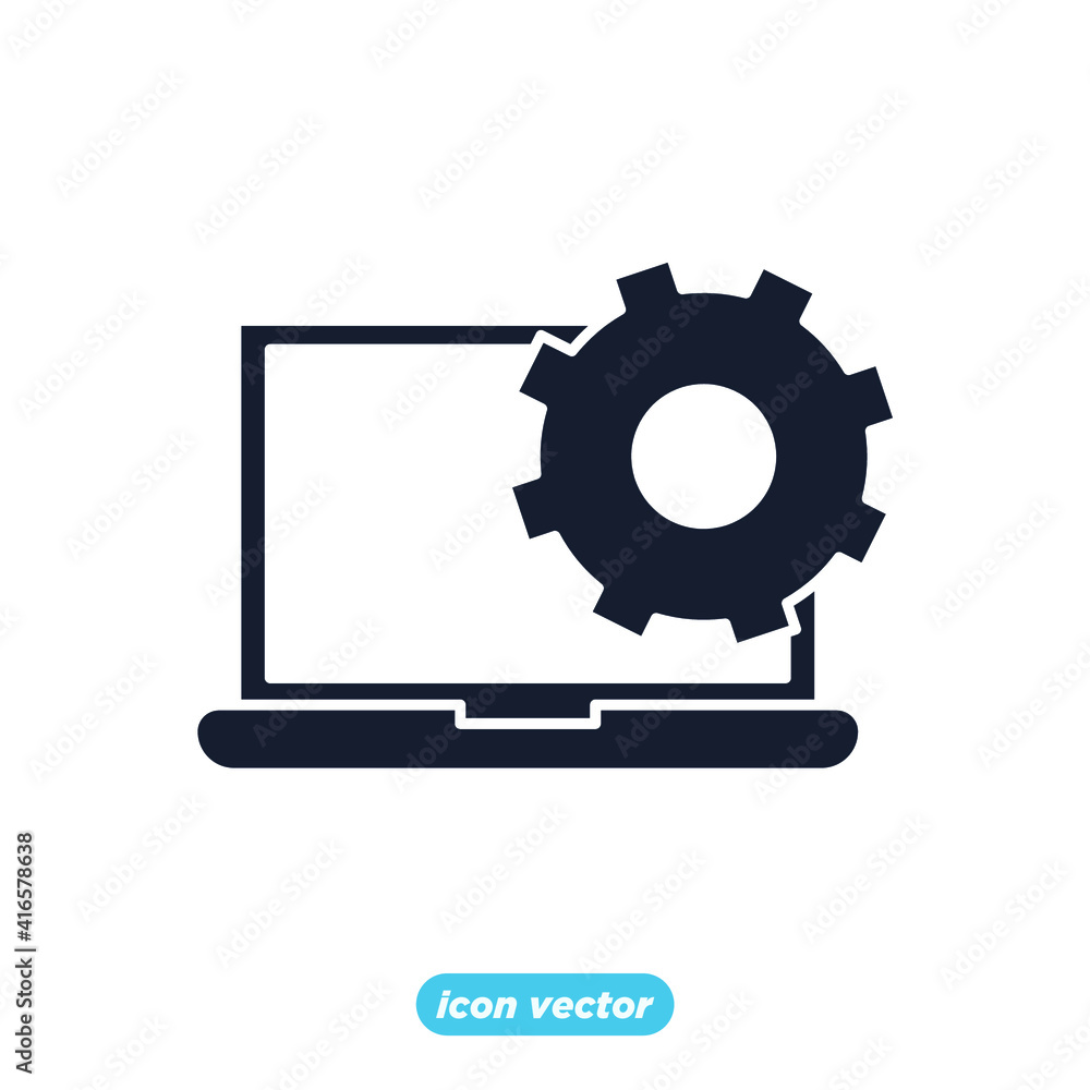 Poster seo website optimization icon. search engine optimization symbol template for graphic and web design