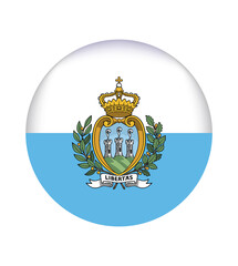 National San Marino flag, official colors and proportion correctly. National San Marino flag. Vector illustration. EPS10. San Marino flag vector icon, simple, flat design for web or mobile app.