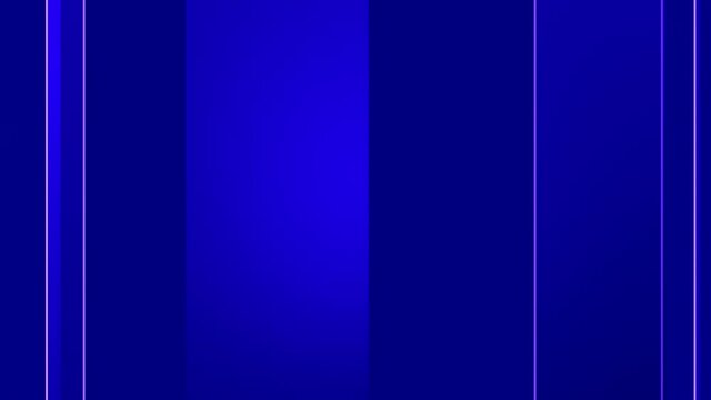 Abstract animation of sliding blue rectangle shapes with highlights on a gradient background. Continuous smooth movement and seamless loop. The blue color version.